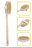 Doğal At Kılı Selülit Karşıtı Sapı Çıkabilen Ahşap Banyo Fırçası - 8