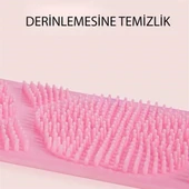 Çift Taraflı Banyo Hamam Lifi Silikon Masajlı Yumuşak Duş Lifi Uzun Ömürlü Hazır Banyo Kesesi -1 Adet Stokta Olan Renk Gönderilir - 6