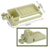 Musluğa Takılan Sünger Havlu Askılı Sabun Hazneli mutfak Banyo Lavabo Düzenleyici Organizer - 4