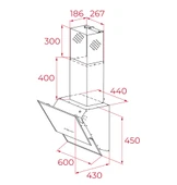 TEKA TVT 60.1 SİYAH CAM 60 CM. DUVAR TİPİ DAVLUMBAZ thumbnail 3