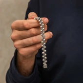 Özel Kutu ve Gümüş Bezi İle Gümüş Oksitli Toplu Erkek Bileklik - 3