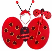 UĞUR BÖCEĞİ KANADI FULL SET TAÇ ASA KANAT UĞUR BÖCEĞİ TACI UĞUR BÖCEĞİ ASASI KOSTÜM AKSESUARLARI thumbnail 2