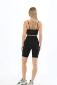 Özel Üretim Toparlayıcı Sıkılaştırıcı Vücut Şekillendirici Lazer Kesim Rahat Biker Kesim Kısa Tayt - 5