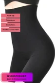 Lazer Kesim Kaymaz Vücut Şekillendirici İz Göstermeyen Yüksek Bel Push-Up Destekli İnceltici Toparlayıcı Korse thumbnail 1