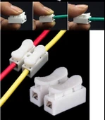 10 Adet - IC-272 Mandallı Vidasız Klemens Basmalı Tip 2 Li 2 Pin - 1
