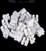 10 Adet - IC-272 Mandallı Vidasız Klemens Basmalı Tip 2 Li 2 Pin - 3