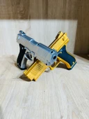Boncuklu  Altın ve Gümüş Renk Boncuk Atan Silah 2 Adet + 21 Paket Boncuk - 1