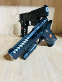 Boncuklu Lazerli Türk Bayraklı 22x15 cm Boncuk Atan Silah2 Adet + 21 Paket Boncuk - 5
