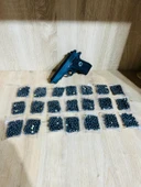 Boncuklu  Plastik Boncuk Atan Silah Küçük Boy 1 Adet  + 21 Paket Boncuk - 5