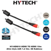Hytech HY-HDM10 Hdmi to Hdmi ( 10 Metre ) Altın Uç Görüntü Kablosu - 1