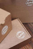 Bu Paket Mutluluk İçerir Dairesel Şeffaf Etiket 100 Adet - 4