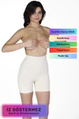 Lazer Kesim Sıkılaştırıcı Toparlayıcı İz Göstermeyen Kaymaz Silikon Dikleştirici Şekillendirici Mini Şort Korse thumbnail 1