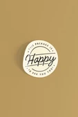 This Package is Happy To See You Too Dairesel Etiket 100 Adet - 8