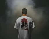 Samurai Anime Sırt Baskılı Oversize Tişört - 1