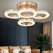 Apliqa Oylum 4'lü Gold 24 Watt Kristalli Koridor Salon Led Plafonyer Avize thumbnail 1