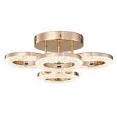 Apliqa Oylum 4'lü Gold 24 Watt Kristalli Koridor Salon Led Plafonyer Avize thumbnail 3