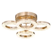 Apliqa Oylum 4'lü Gold 24 Watt Kristalli Koridor Salon Led Plafonyer Avize thumbnail 4