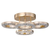 Apliqa Oylum 4'lü Gold 24 Watt Kristalli Koridor Salon Led Plafonyer Avize thumbnail 2