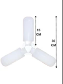 (10 Adet) Sorti 30W (270W) Beyaz Işık E27 Duylu (Kalın Duy) Led Pervane Ampul - 3
