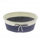 20x12cm Hasır Sepet Renkli Fiyonklu - 1