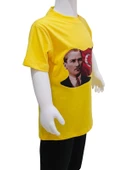 Ay Yıldızlı Atatürk Baskılı Sarı Tişört - 3
