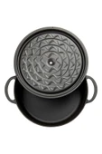Sürel Aroma Kapak Siyah Yuvarlak Sığ Döküm Tencere 28 Cm thumbnail 3