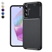 Samsung Galaxy A56 Kılıf Focus Carbon Silikon Kapak - 1
