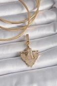 Pirinç Gold Renk Zirkon Taşlı Çapa Model Ajda Charm - TJ-BC1000 - 1