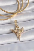Pirinç Gold Renk Zirkon Taşlı Anka Kuşu Model Ajda Charm - TJ-BC1005 thumbnail 1