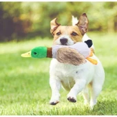 Sesli Ördek Şekilli Peluş Köpek Oyuncağı - 1