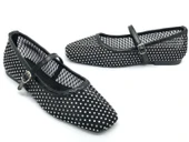 Feles Dantel Taş Detaylı Kadın Babet Ayakkabı thumbnail 6