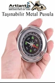 Pusula Çelik 75 mm 1 Adet Profesyonel Metal Kasa Dayanıklı Taşınabilir El Pusulası Yuvarlak Cep Pusulası - 4