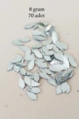 Oya Abiye Bileklik Kolye Pleksi Metalik Plastik Pul Gümüş Renk 8 gram 70 adet - BNC512 - 1
