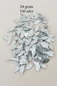 Oya Abiye Bileklik Kolye Pleksi Metalik Plastik Pul Gümüş Renk 24 gram 330 adet - BNC575 - 1