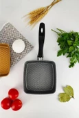 Busstier Mini Granit Sos ve Omlet Tavası - Yapışmaz Dayanıklı Pişirme Tavası (Kare, 12 cm) - 2