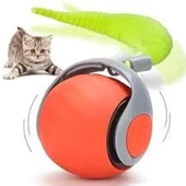 Akıllı Oyun Topu - Kuyruklu, Otomatik , Kedi ve Köpekler İçin Etkileşimli Evcil Hayvan Oyuncağı thumbnail 7
