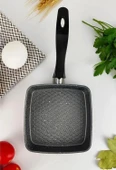 Busstier Mini Granit Sos ve Omlet Tavası - Yapışmaz Dayanıklı Pişirme Tavası (Kare, 12 cm) - 4