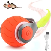 Akıllı Oyun Topu - Kuyruklu, Otomatik , Kedi ve Köpekler İçin Etkileşimli Evcil Hayvan Oyuncağı thumbnail 1