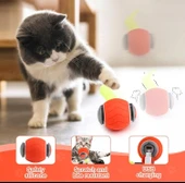 Akıllı Oyun Topu - Kuyruklu, Otomatik , Kedi ve Köpekler İçin Etkileşimli Evcil Hayvan Oyuncağı thumbnail 3