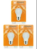 (3 Adet) Osaka 7W (50W) Beyaz Işık E27 Duylu (Kalın Duy) Led Ampul - 1
