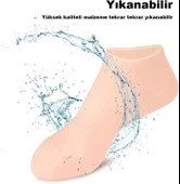 Silikon Ayak Bakım Çorabı - Nemlendirici Jel Destekli, Çatlak Önleyici ve Tekrar Kullanılabilir - 5