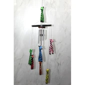 Periboia Ahşap Zürafalı Rüzgar Çanı - 1