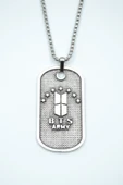BTS Army Künye Gümüş Kaplama Örme Zincir Kolye - 1