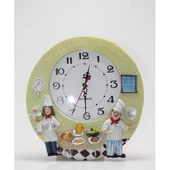 Periboia Aşçı Tasarımlı Polyester Duvar Saati Model 5 - 1