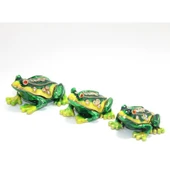 Periboia Swarovski Taşlı 3'lü Kurbağa Seti - 1