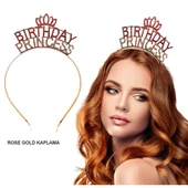 Periboia Birthday Princess Kristal Taç – Rose Gold Kaplama - 1