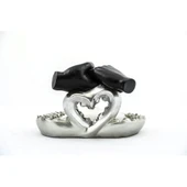 Periboia Özel Tasarım Kalpli Polyester Sunum Tepsisi thumbnail 2