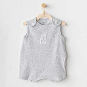 Andywawa Ac25895 Romper Basic Bebek Tulum Grey Melange - 1