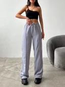 Çımalı keten pantolon - 1