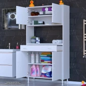 Modilayn ARDA Banyo Dolabı 100x173x32,5cm 1 çekmece 4 kapak ve 5 raflı İhtiyaca uygun kolay kurulum - 2